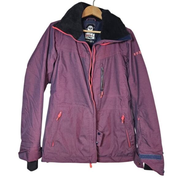 Roxy Womens size M DryFlight Ski Jacket Purple 15K Waterproof Snow Coat Gorpcore - Picture 1 of 16